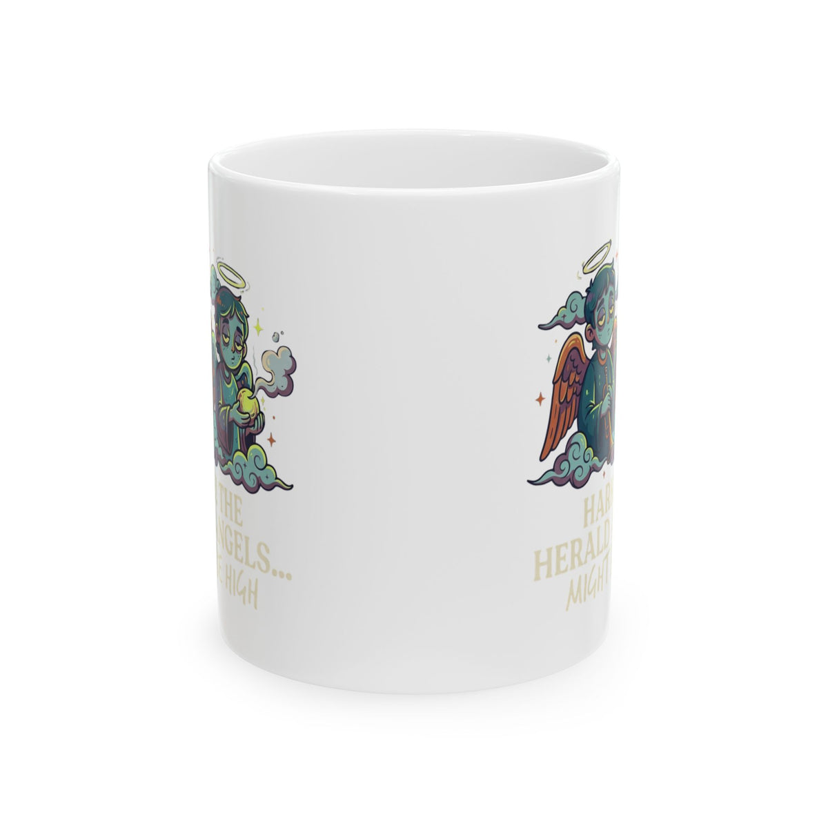 "Hark The Herald Angels" White Ceramic Mug