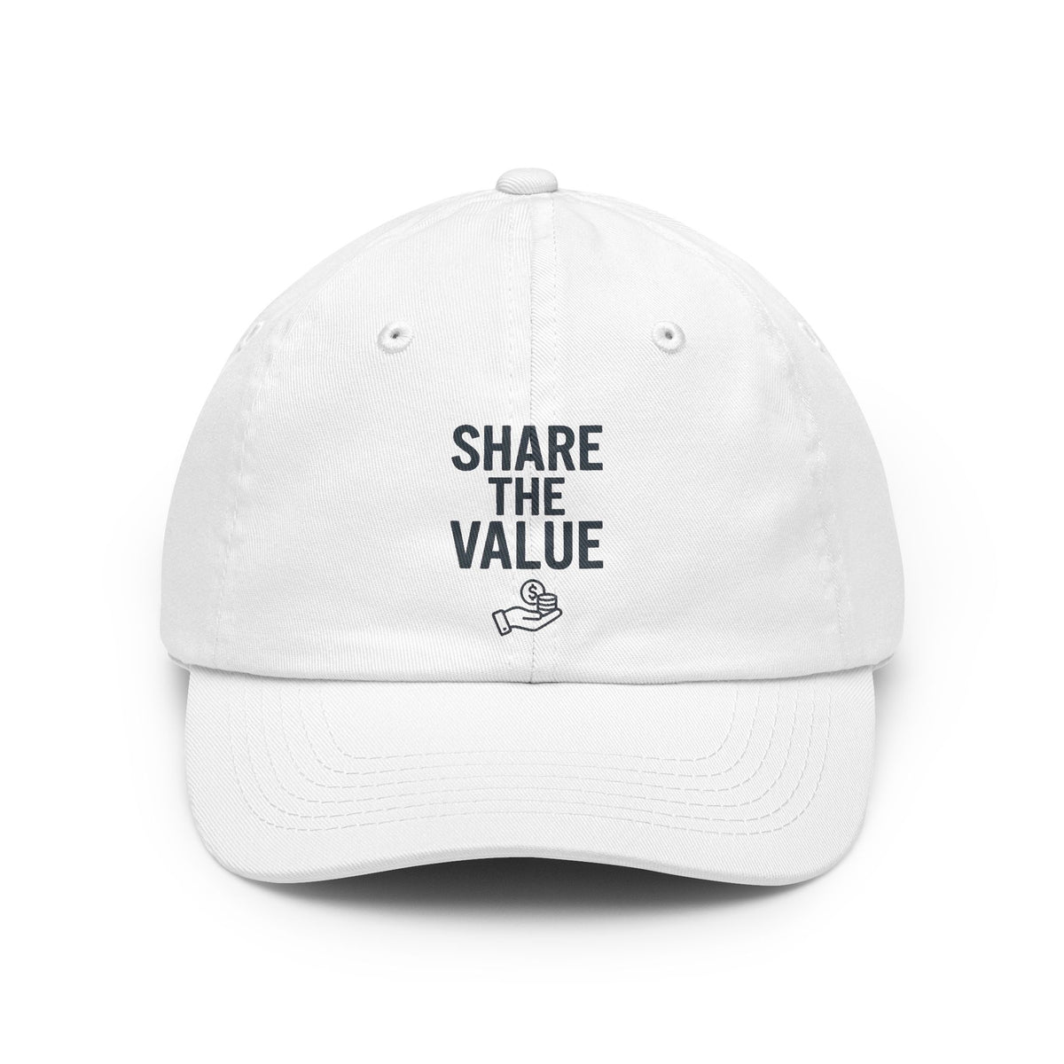 Color: White | Protest Series - Share The Value Dad Hat