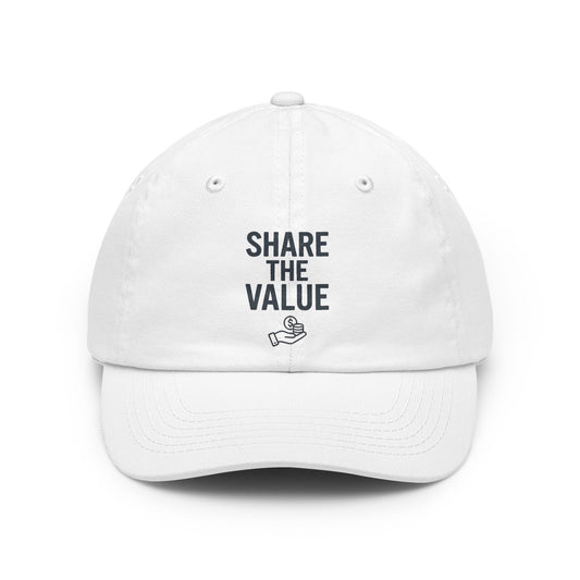 Color: White | Protest Series - Share The Value Dad Hat