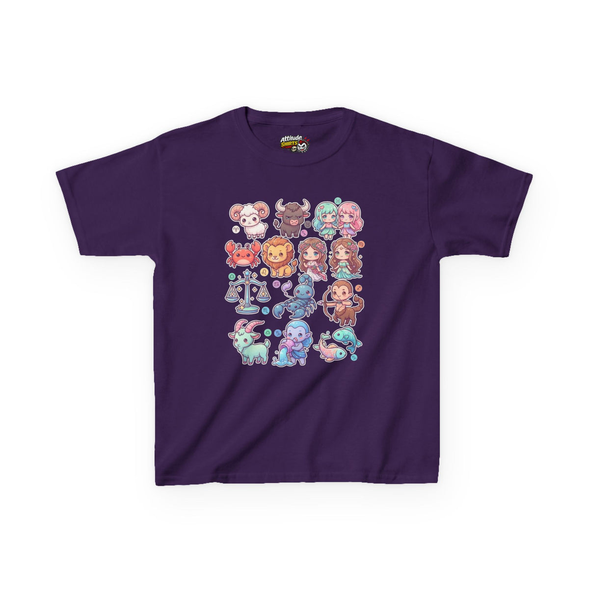 "Cute Chibi Zodiac" Kids Tee