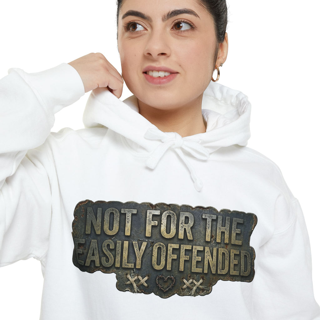 Fair Warning Label | Garment-Dyed Hoodie — AttitudeShirts