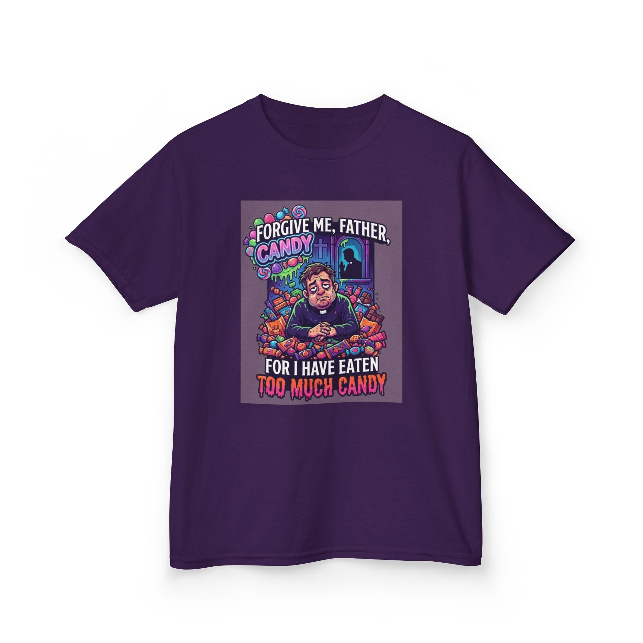 "Forgive Me Father Too Much Candy" Kids Tee