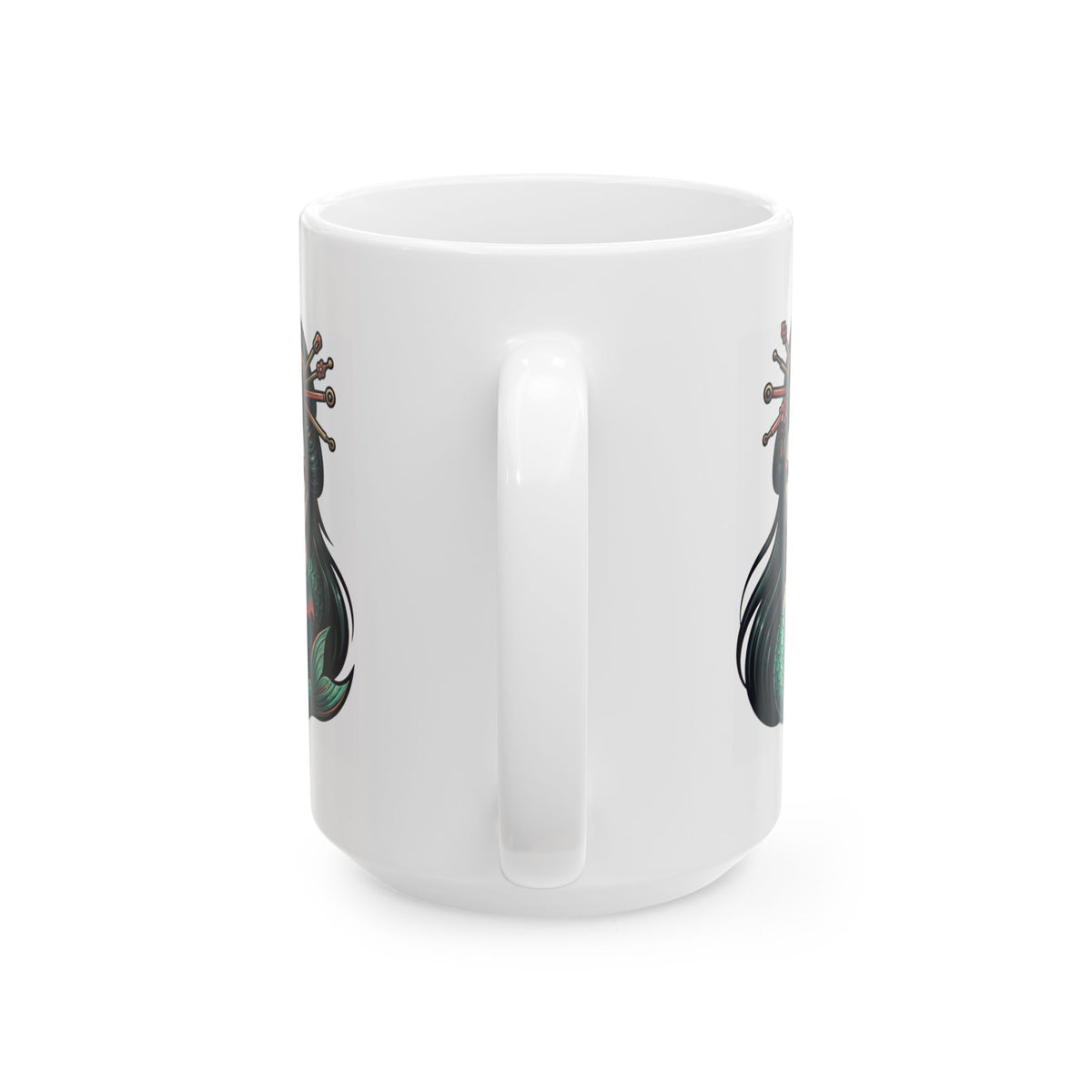 "Ningyo (Japanese Folklore)" White Ceramic Mug — Graphic