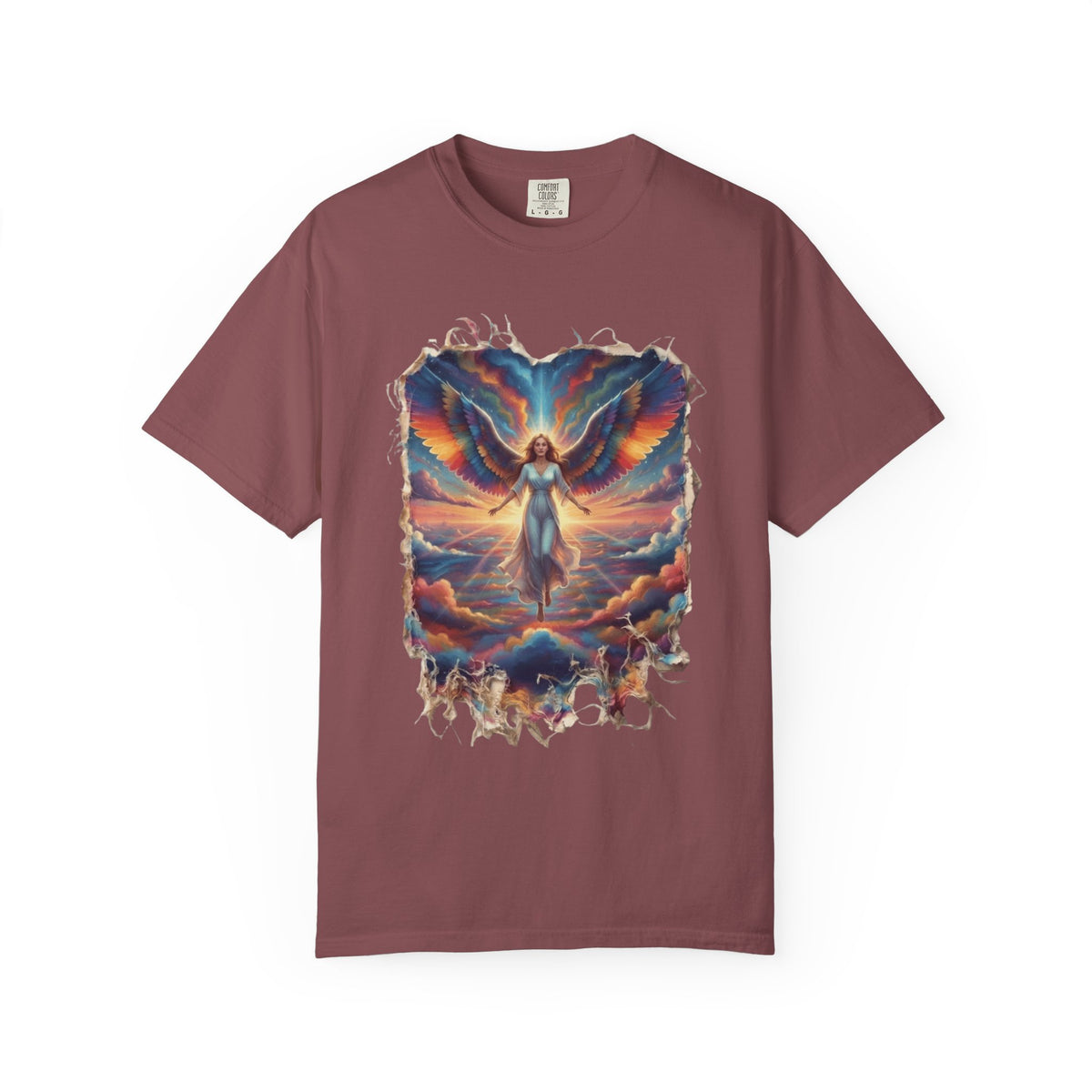 "Rainbow Angel" Unisex Garment-Dyed Tee