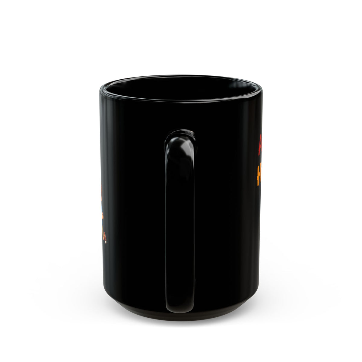 "A Boy And His Dog" Black Ceramic Mug