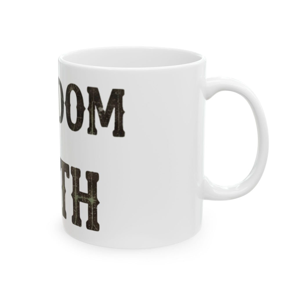 "Religious Freedom" White Ceramic Mug — Graphic