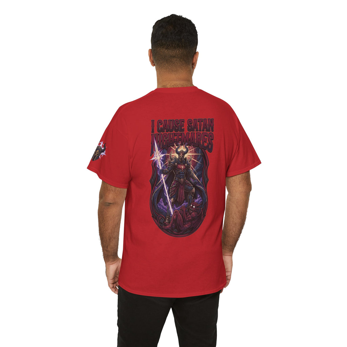 Color: Red | I Cause Satan Nightmares Premium Graphic Tee