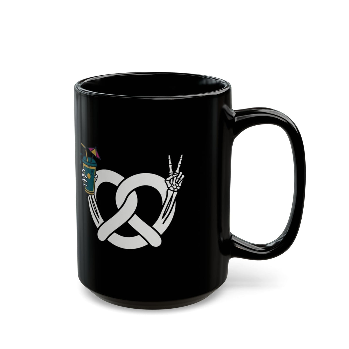 "Flexible But Not About Brunch" Black Ceramic Mug — Graphic