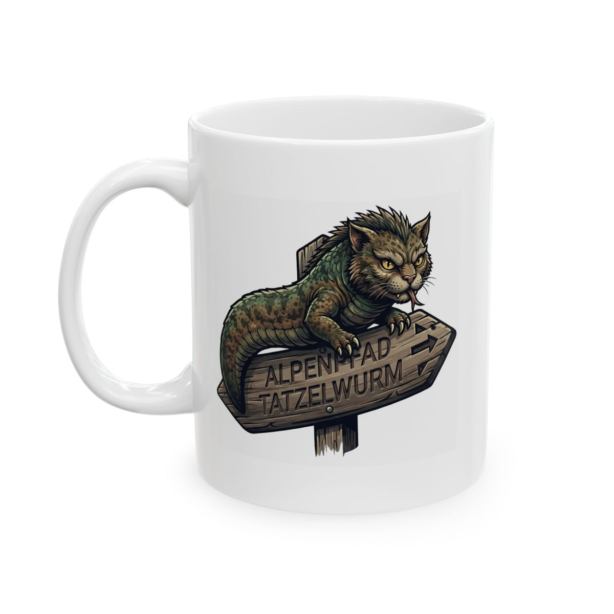 "Tatzelwurm (Alpine Europe)" White Ceramic Mug