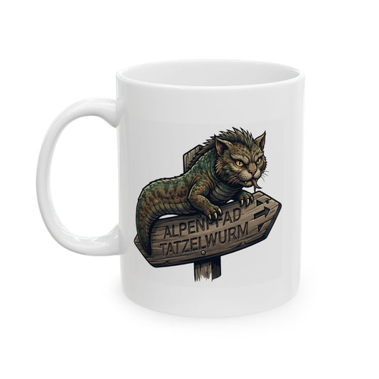"Tatzelwurm (Alpine Europe)" White Ceramic Mug
