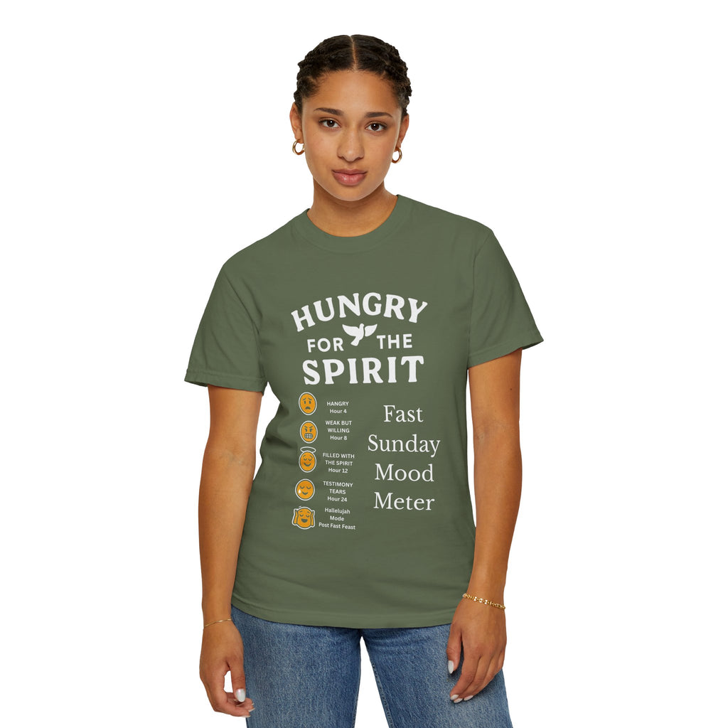 "Fast Sunday Mood Meter" Unisex Garment-Dyed T-shirt