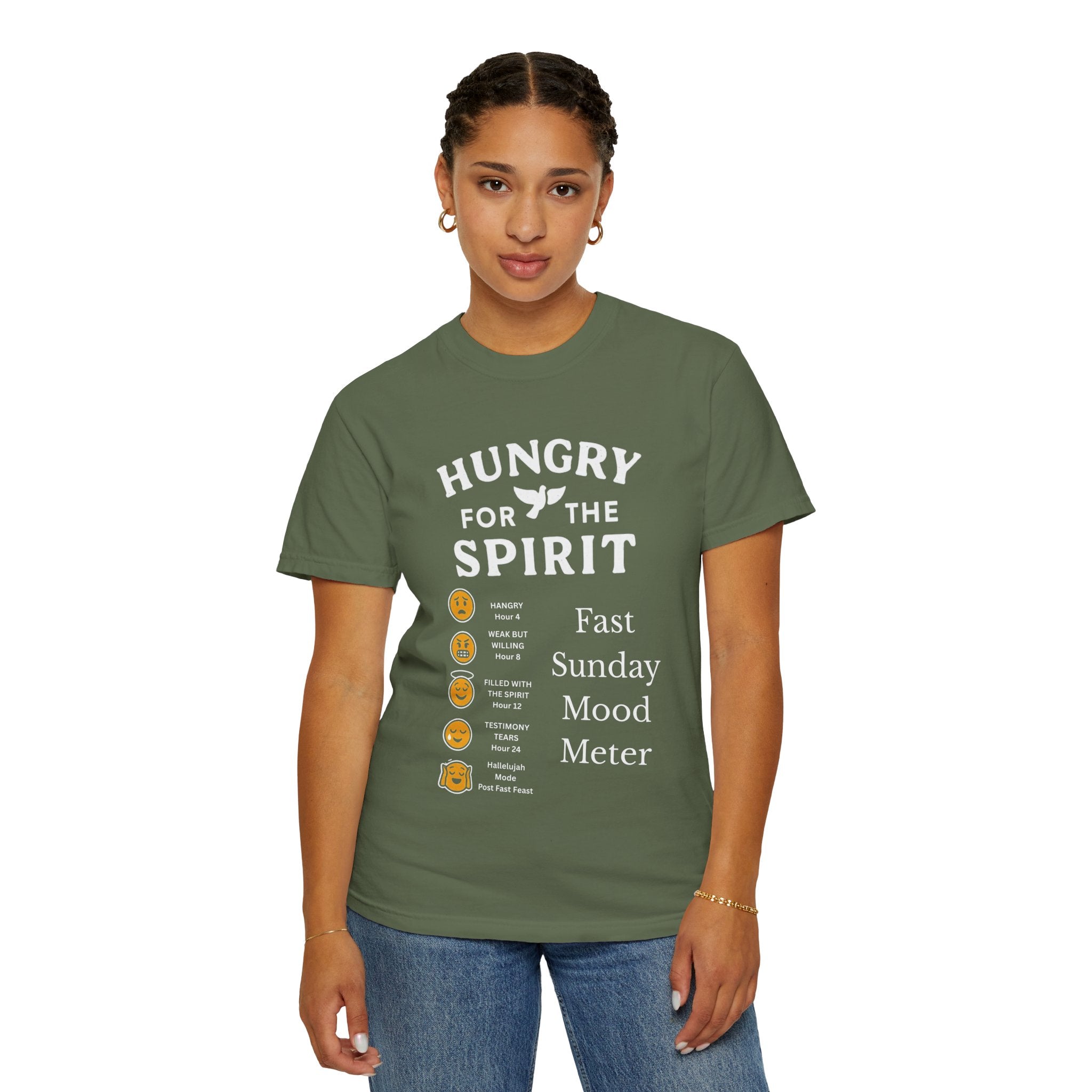"Fast Sunday Mood Meter" Unisex Garment-Dyed T-shirt