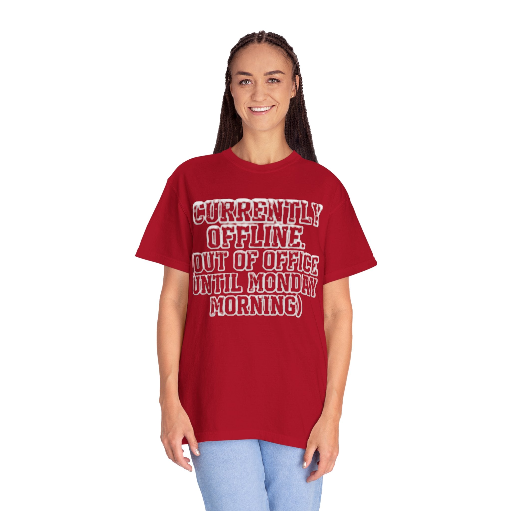 "Currently Offline" Unisex Garment-Dyed Tee