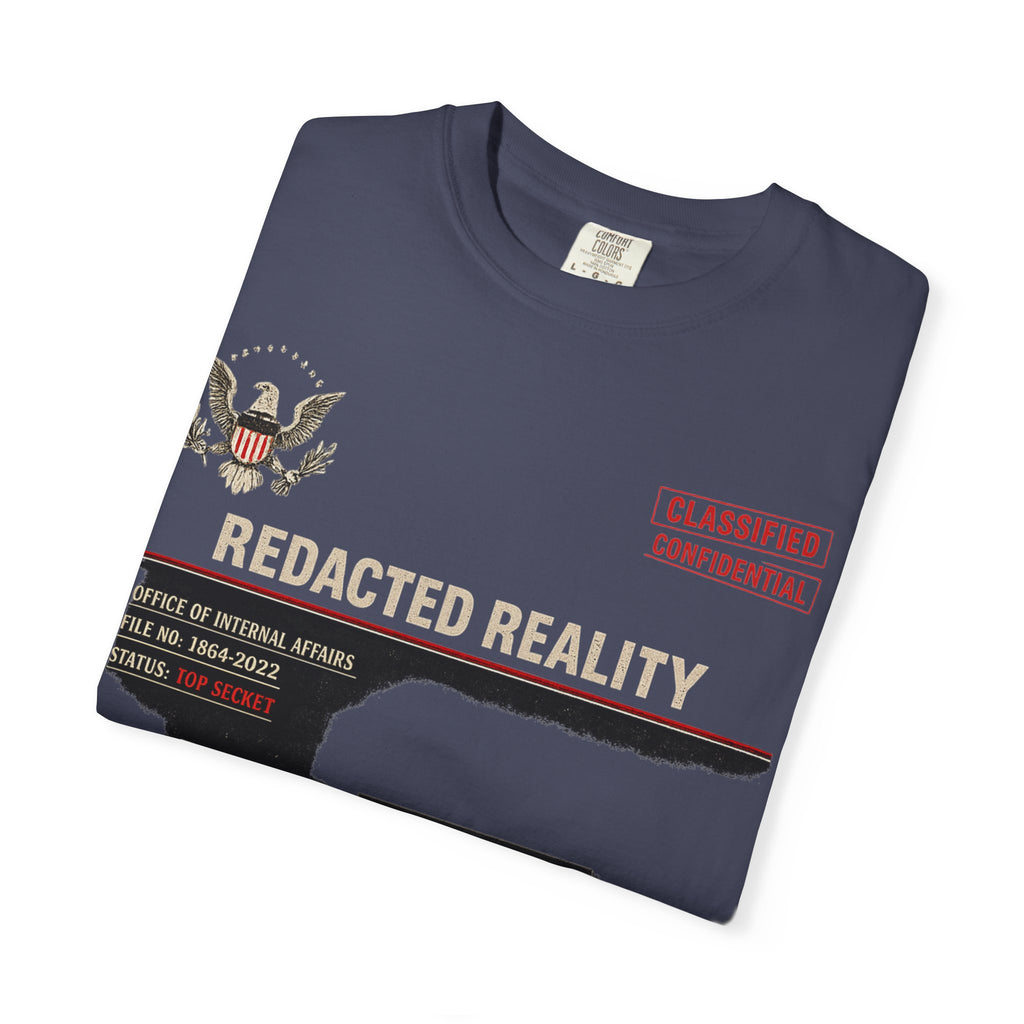 "[REDACTED] for Your Protection" Unisex Garment-Dyed T-shirt