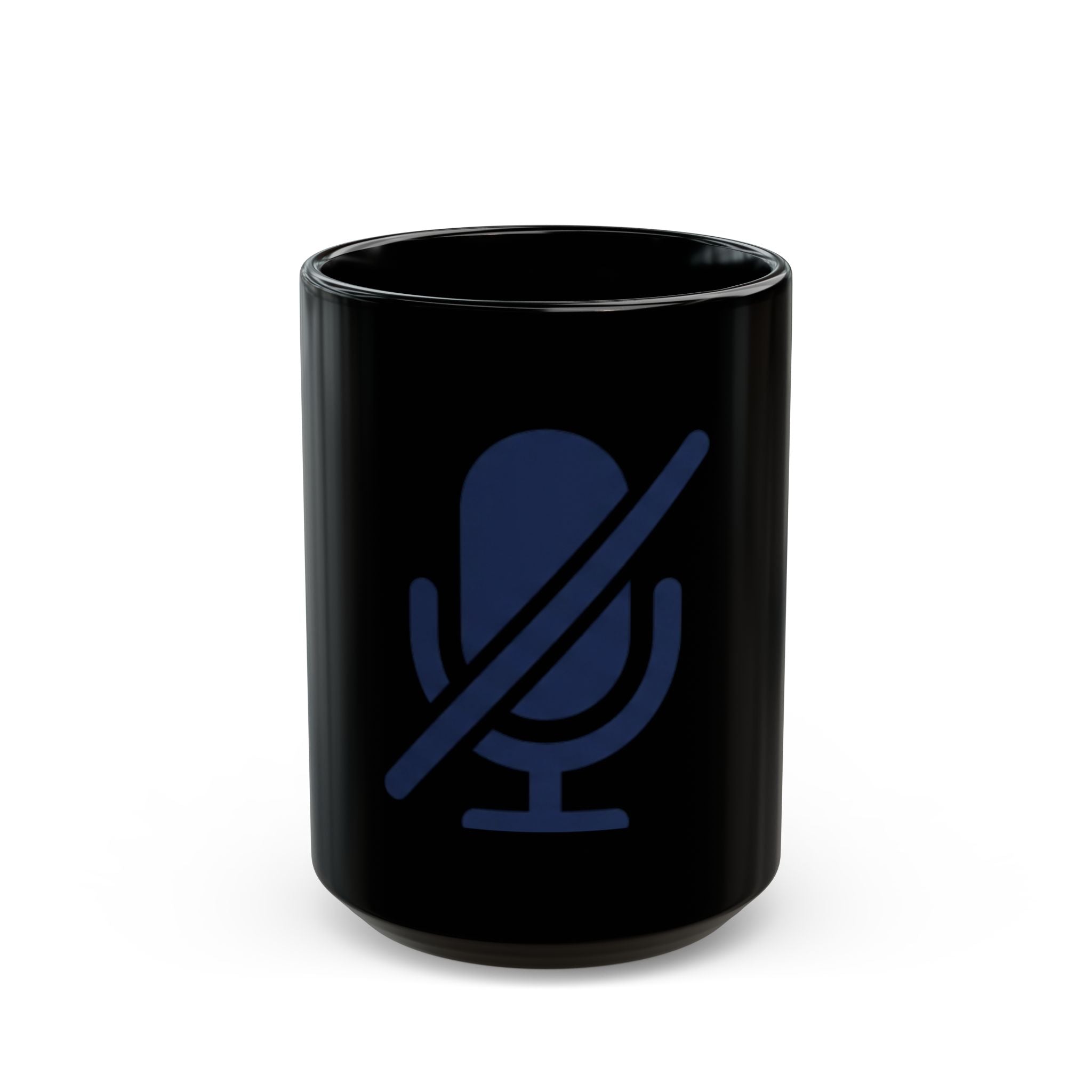 "I'm Sorry I Was On Mute" Black Ceramic Mug — Graphic