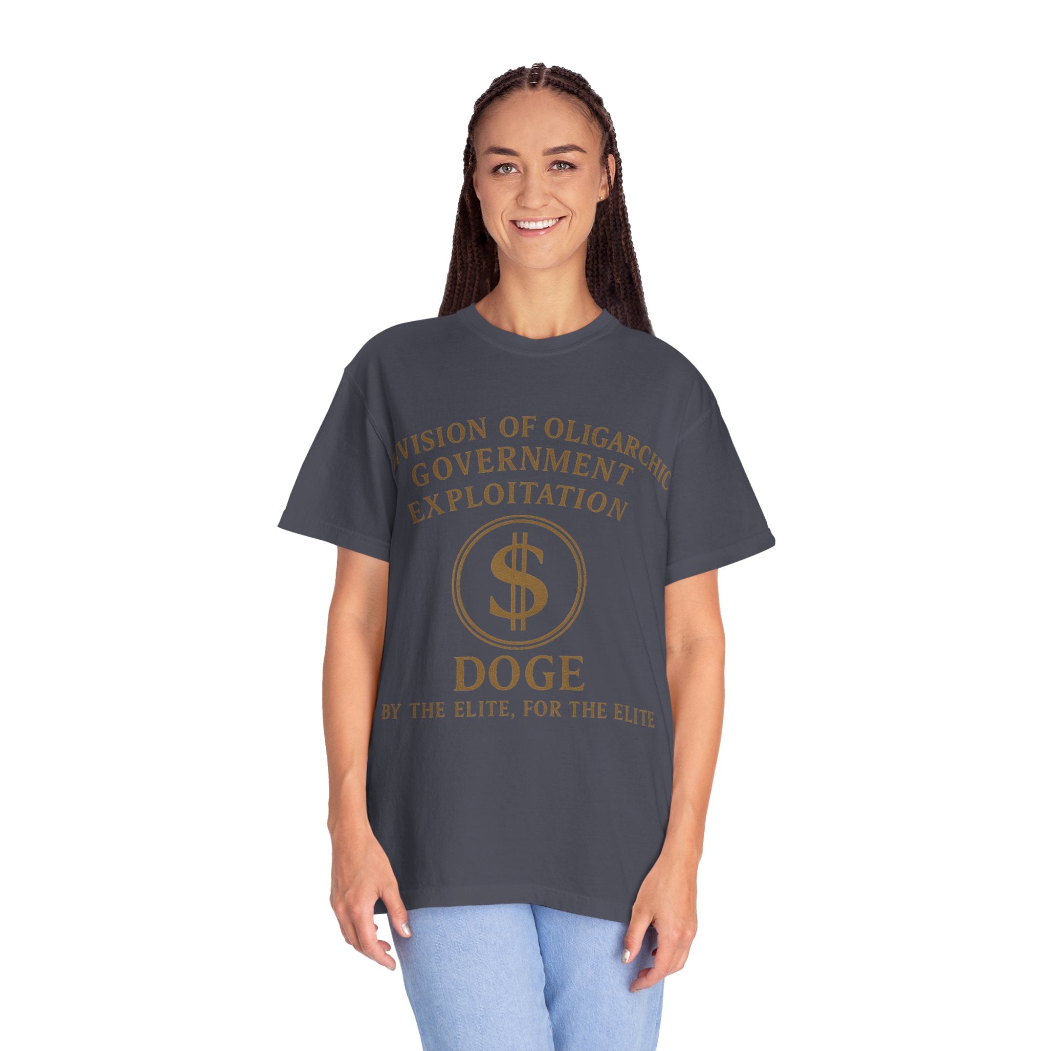 "DOGE—By the Elite, For the Elite" Unisex Garment-Dyed T-shirt