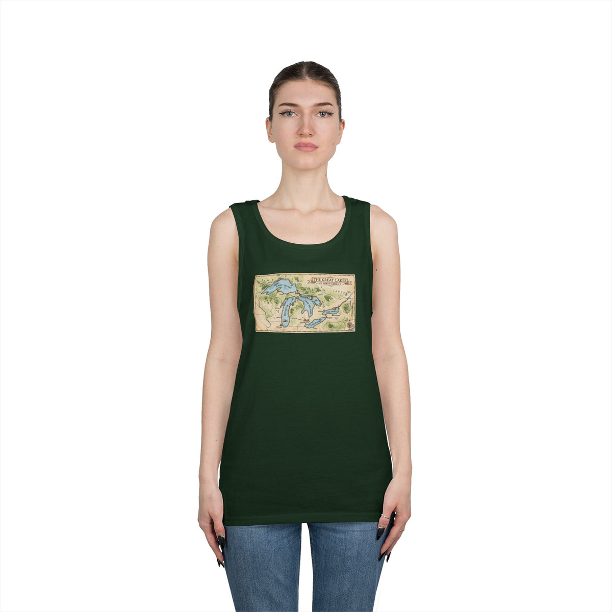 Color: Forest Green | 51st State Great Lakes Tank Top