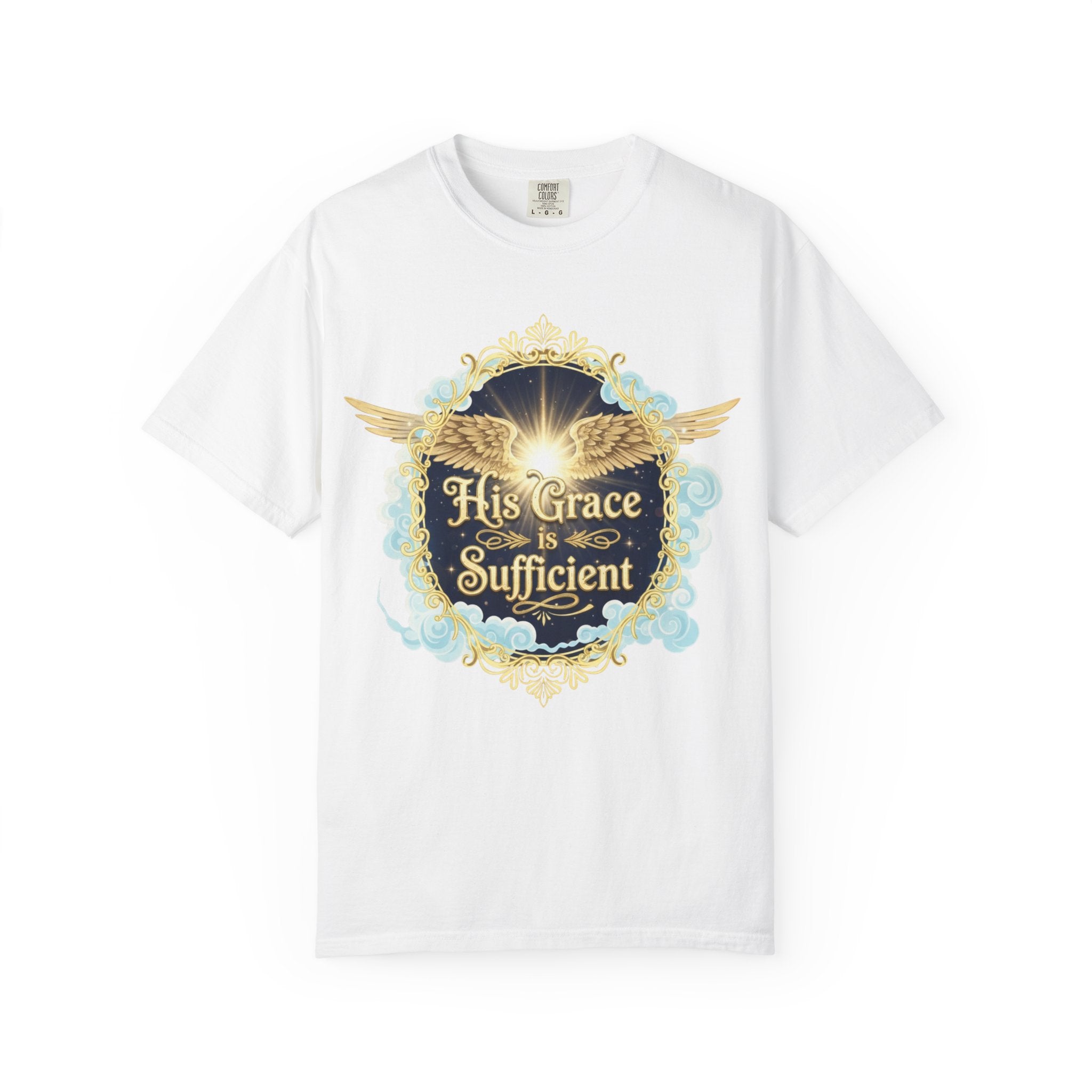 "His Grace is Sufficient" Unisex Garment-Dyed T-shirt