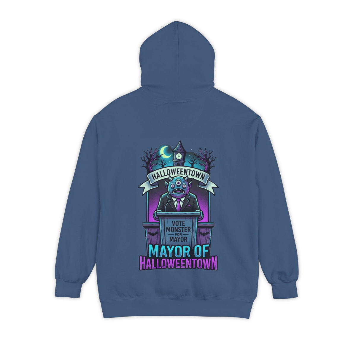 Color: True Navy | Mayor Of Halloweentown Garment-Dyed Hoodie