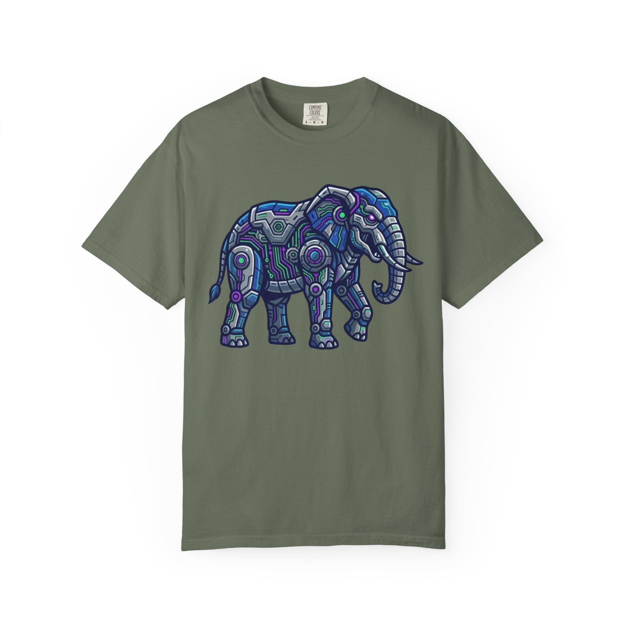 "Cyber Elephant" Unisex Garment-Dyed Tee