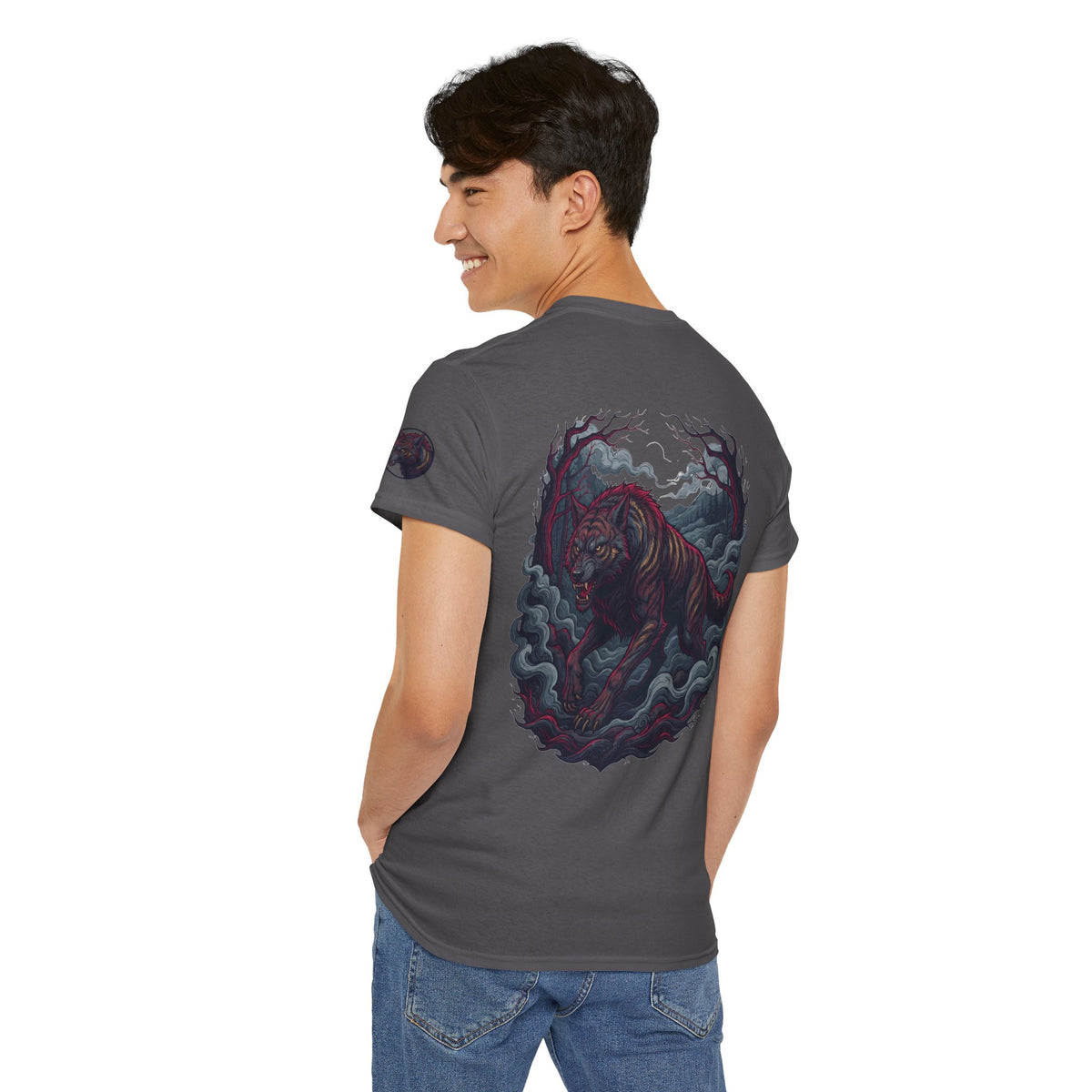 Color: Charcoal | The Beast of Gévaudan (France) Premium Graphic Tee