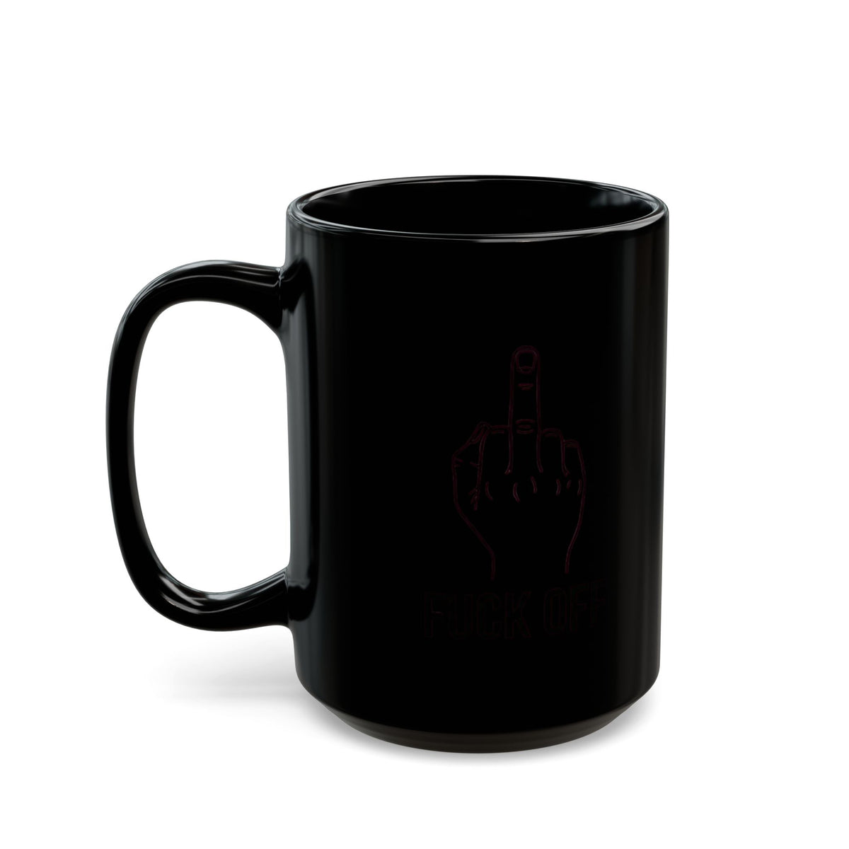 "F@#% OFF" Black Ceramic Mug