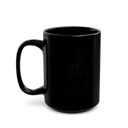"F@#% OFF" Black Ceramic Mug