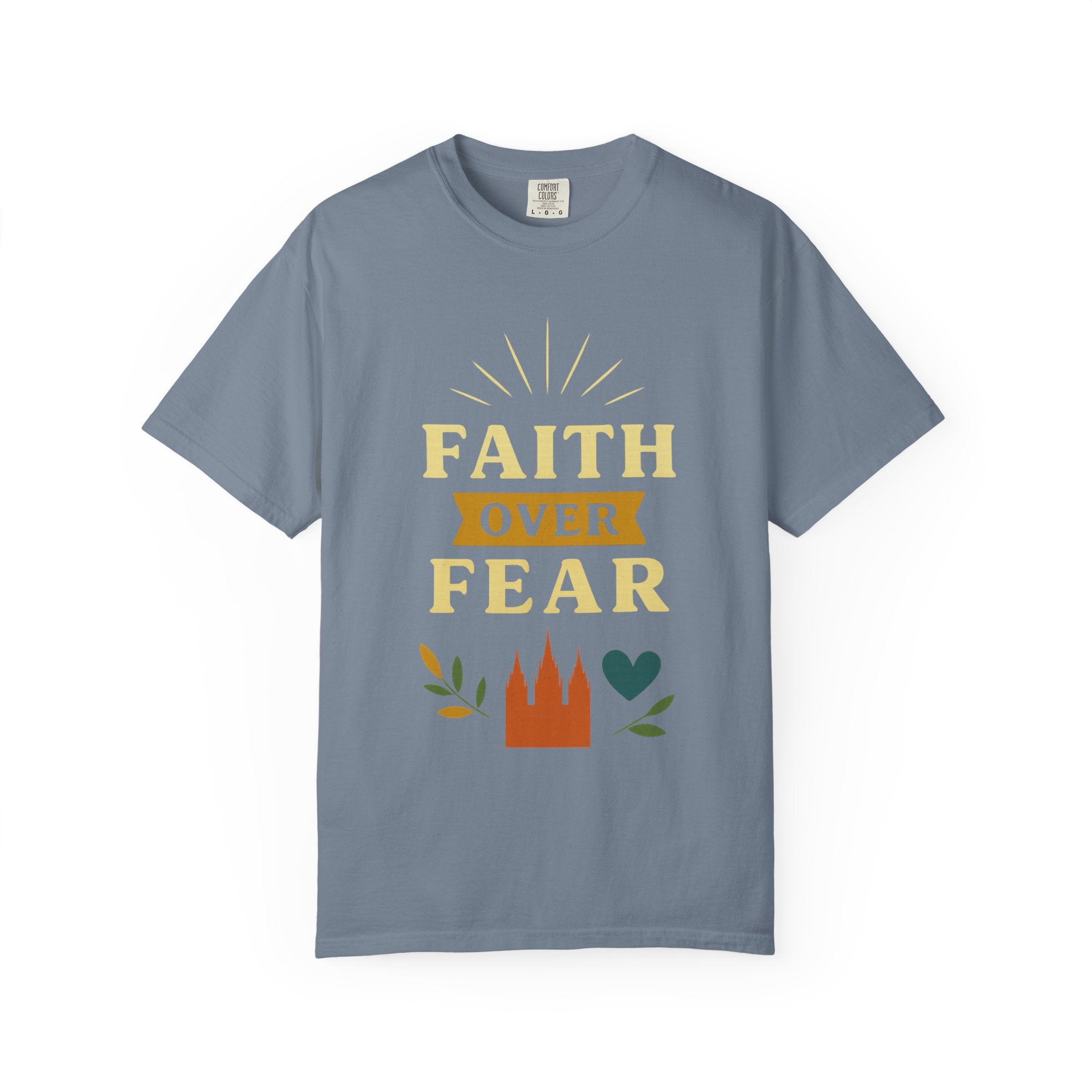 "Faith Over Fear-2" Unisex Garment-Dyed T-shirt