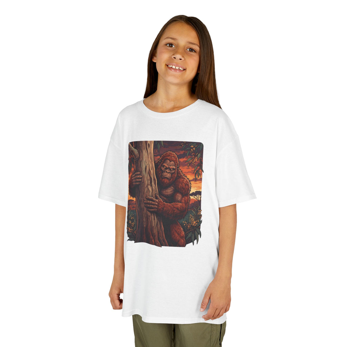 Color: White | Yowie (Australian Folklore) Kids Tee