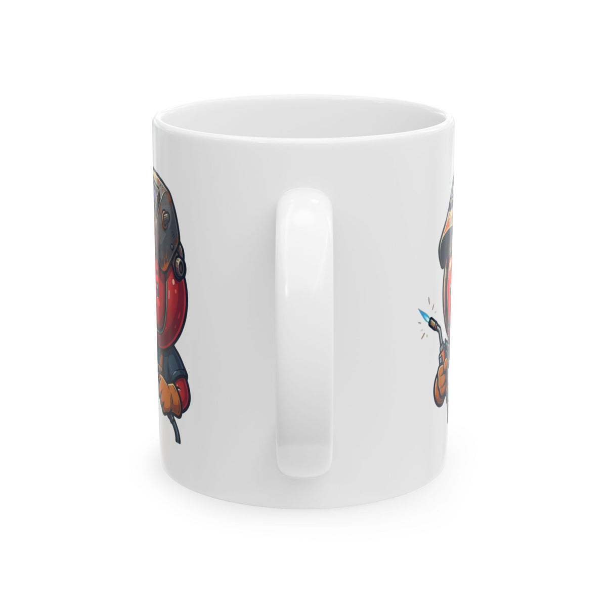 "Professional Cherry Popper" White Ceramic Mug — Graphic