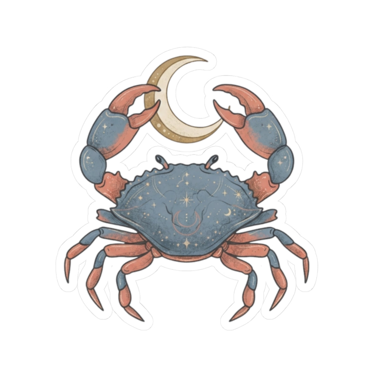 "Cancer The Moon Child Crab" Sticker