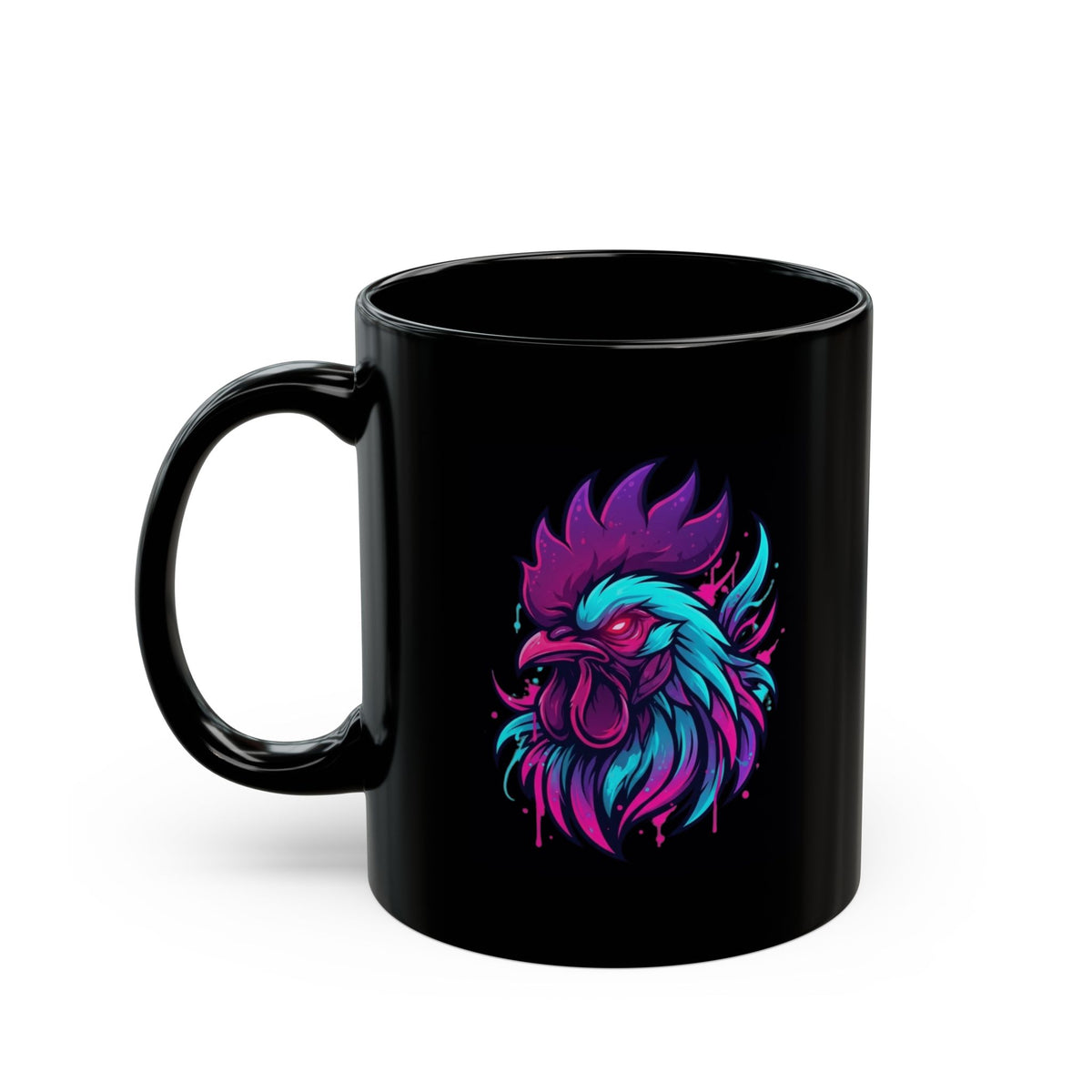 "Cock Teaser" Black Ceramic Mug — Graphic