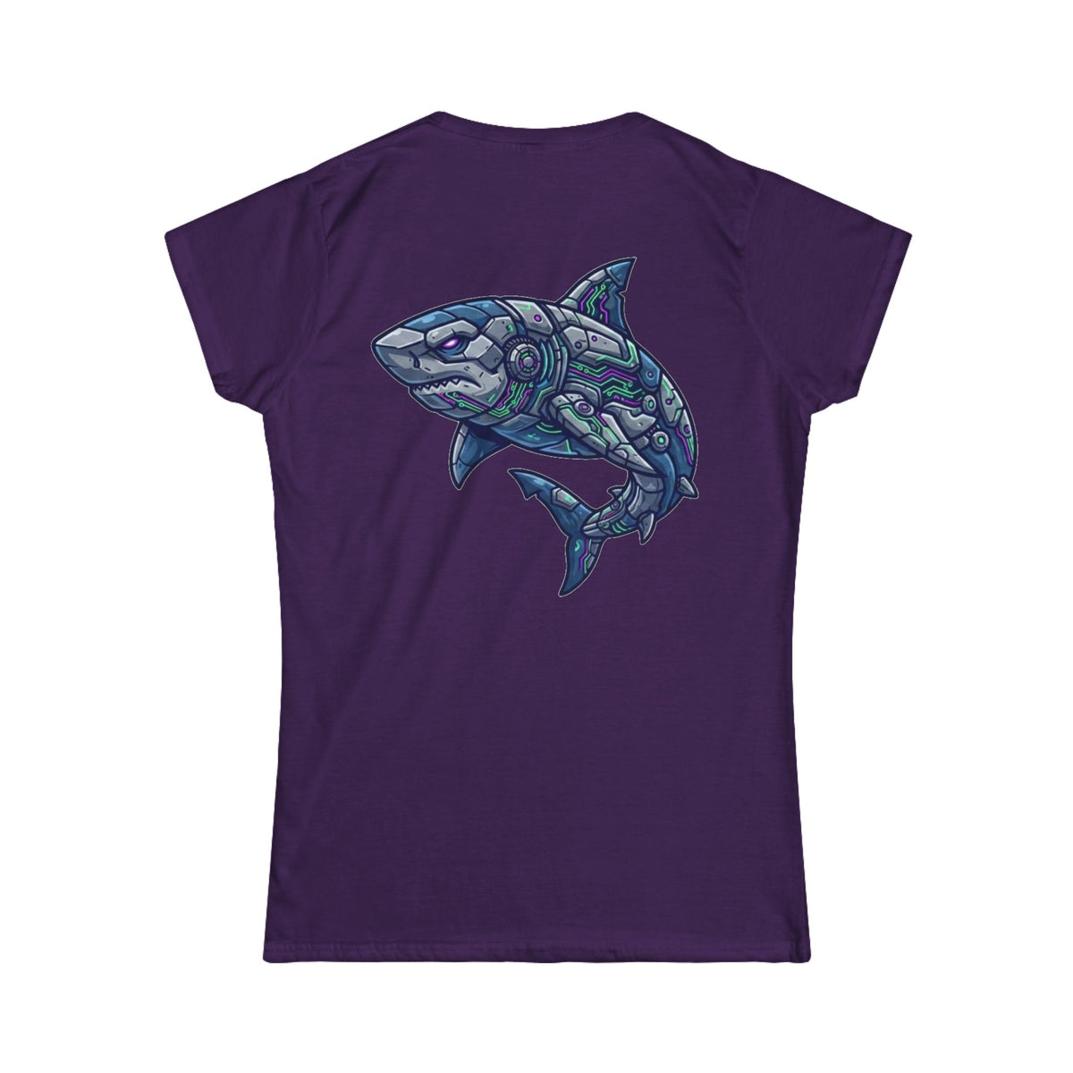 Color: Purple | Cyber Shark Women's Tee