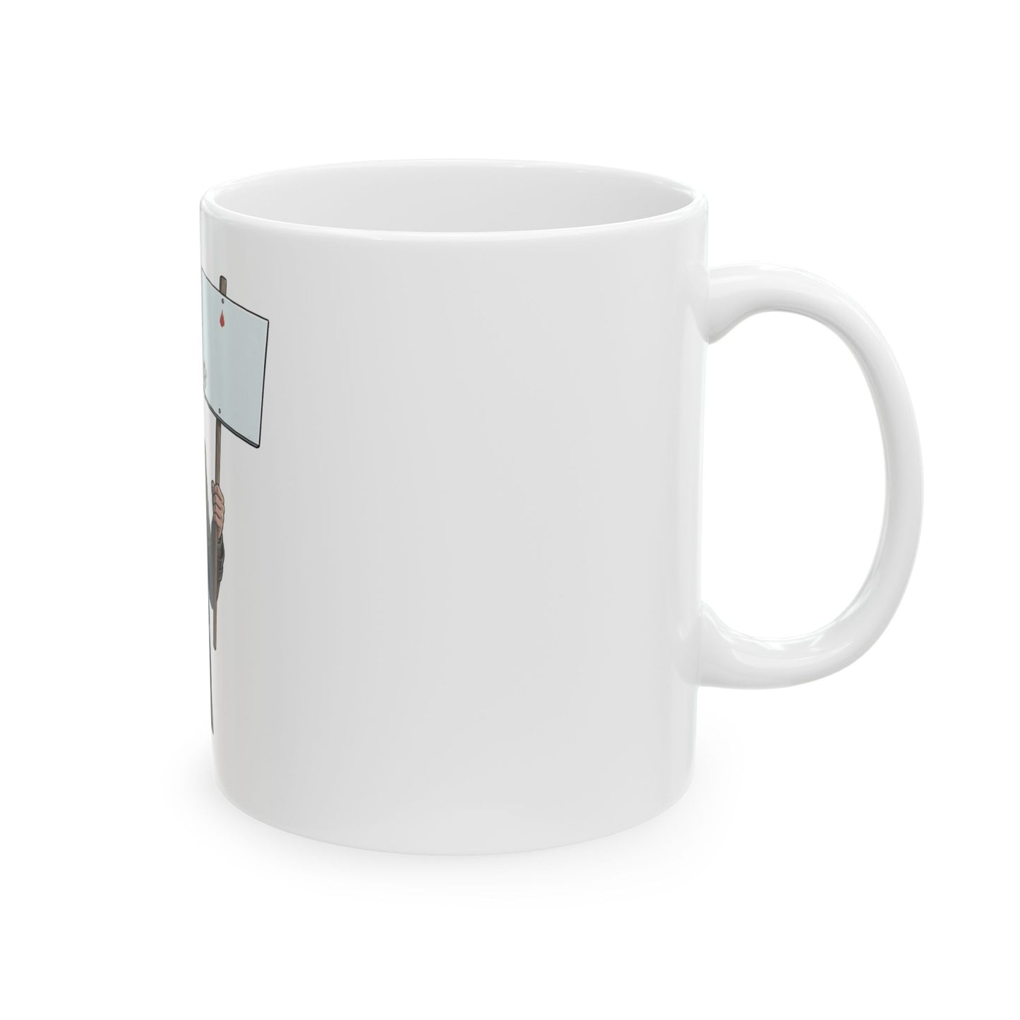 "Quiet" White Ceramic Mug