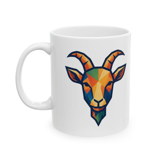 "Goat Credible" White Ceramic Mug — Graphic