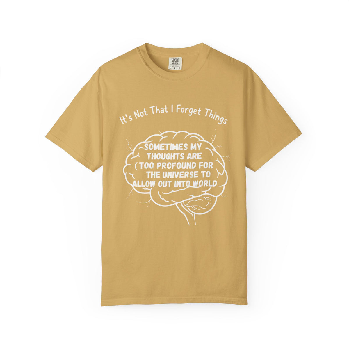 Color: Mustard | Profound Thoughts 2 Unisex Garment-Dyed T-shirt