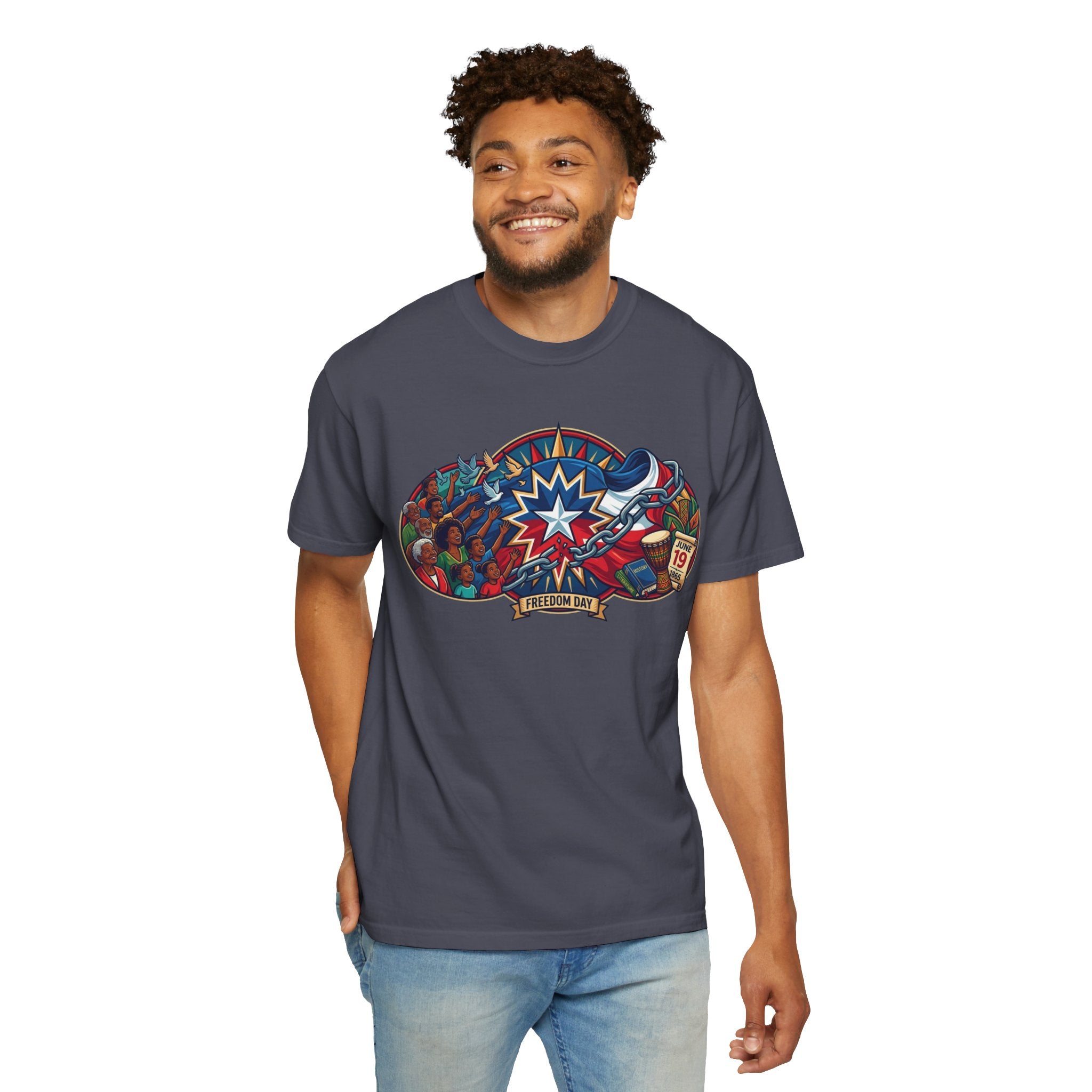 "Juneteenth" Unisex Garment-Dyed Tee