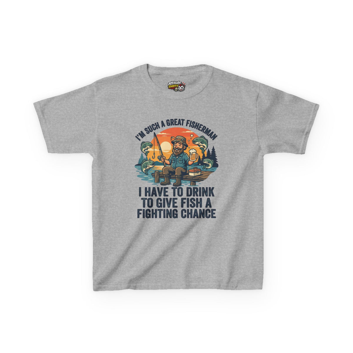 "Drink to Give Fish a Fighting Chance" Kids Tee