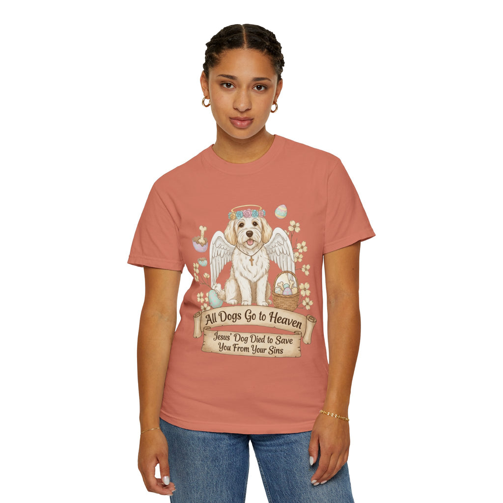 "All Dogs Go to Heaven 2" Unisex Garment-Dyed T-shirt