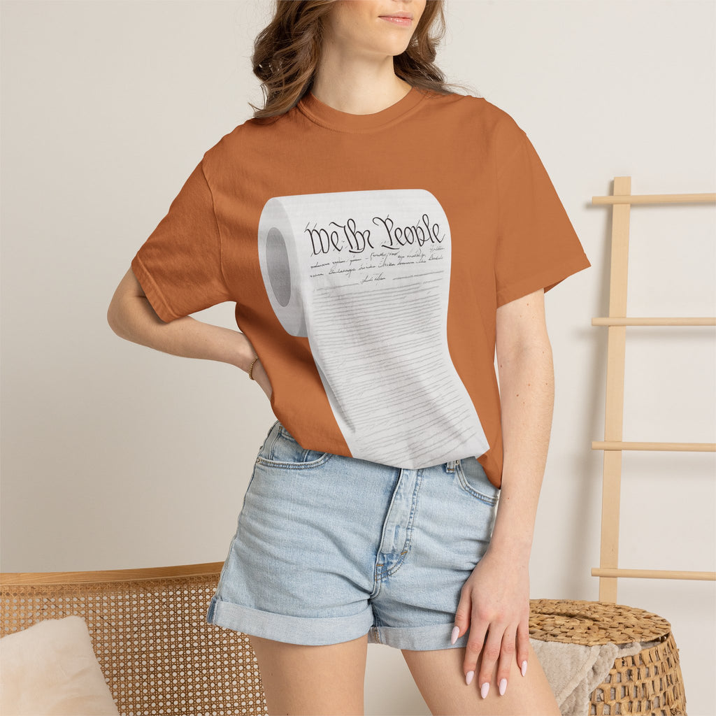 "Toilet Paper Constitution"  Unisex Garment-Dyed T-shirt