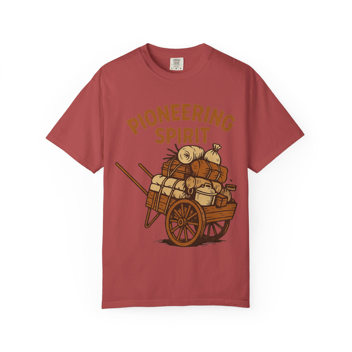 Color: Crimson | Pioneering Spirit Unisex Garment-Dyed T-shirt