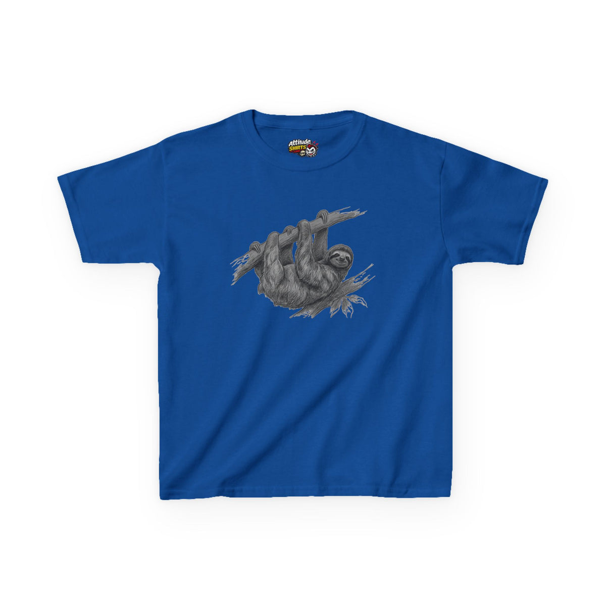 "Pencil Sketch Art Sloth" Kids Tee