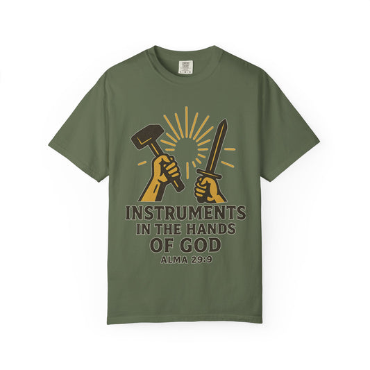 "Instruments in the Hands of God" Unisex Garment-Dyed T-shirt
