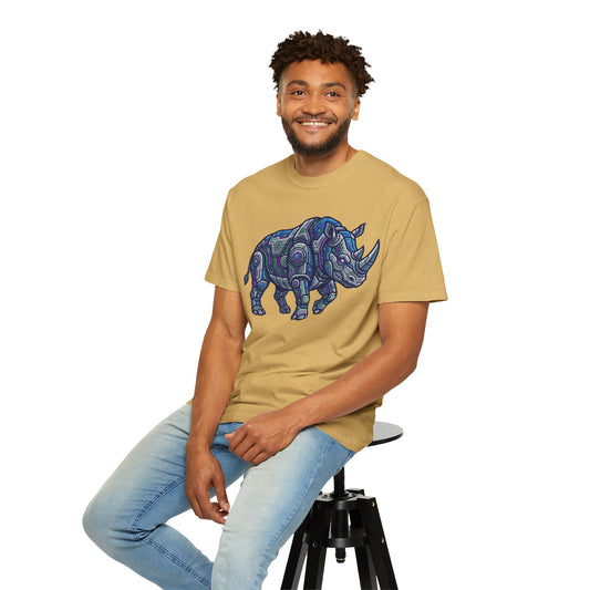 Color: Mustard | Cyber Rhino Unisex Garment-Dyed Tee