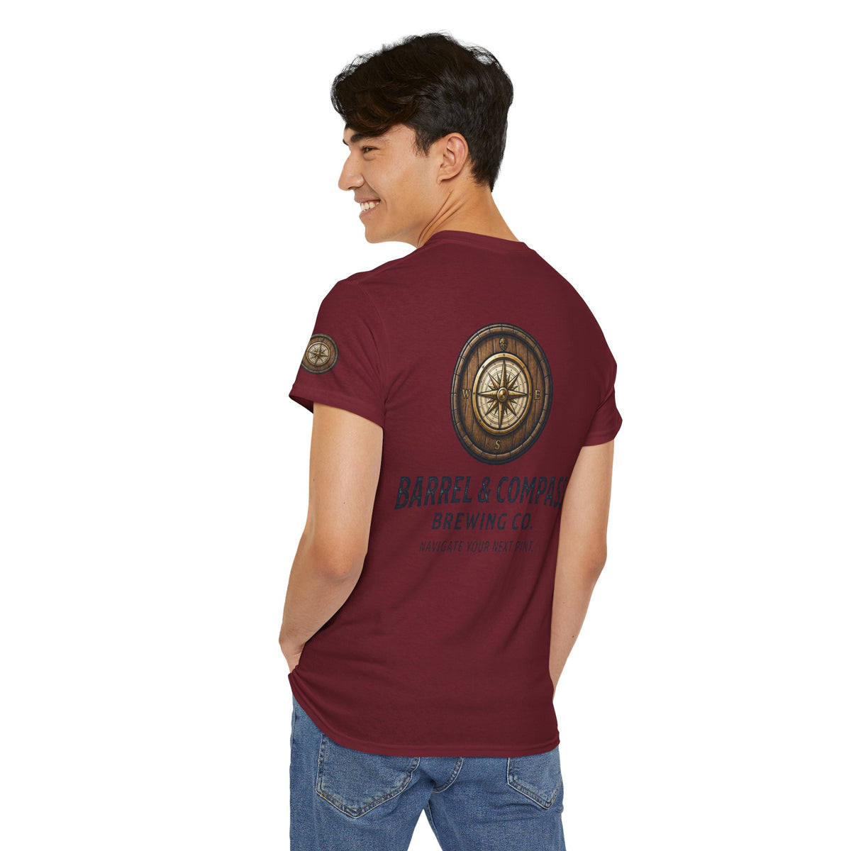 Color: Garnet | Barrel & Compass Brewing Premium Graphic Tee