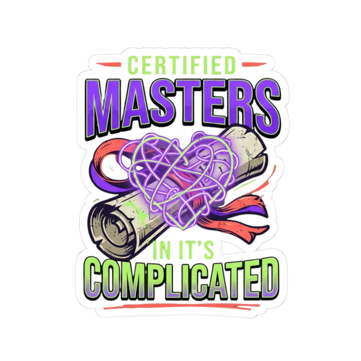 "Certified In It's Complicated" Sticker — Main