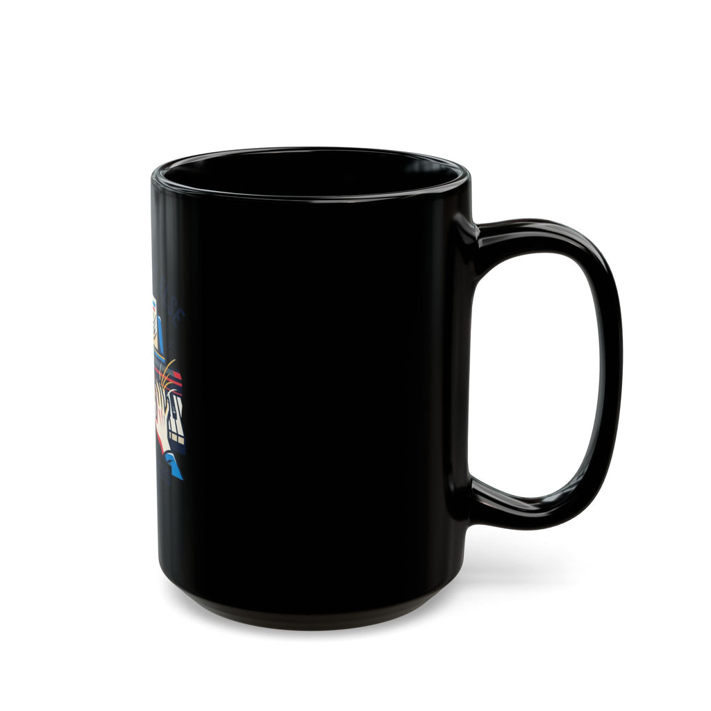 "Imagine What Else These Fingers Can Do" Black Ceramic Mug