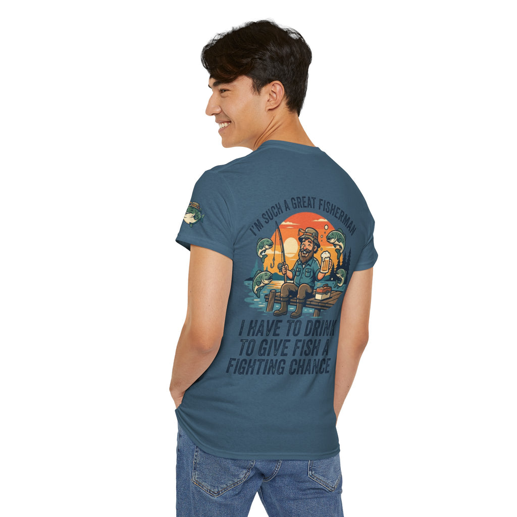 "Drink to Give Fish a Fighting Chance" Premium Graphic Tee