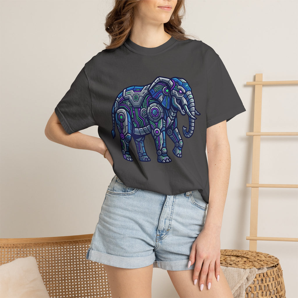 "Cyber Elephant" Unisex Garment-Dyed Tee