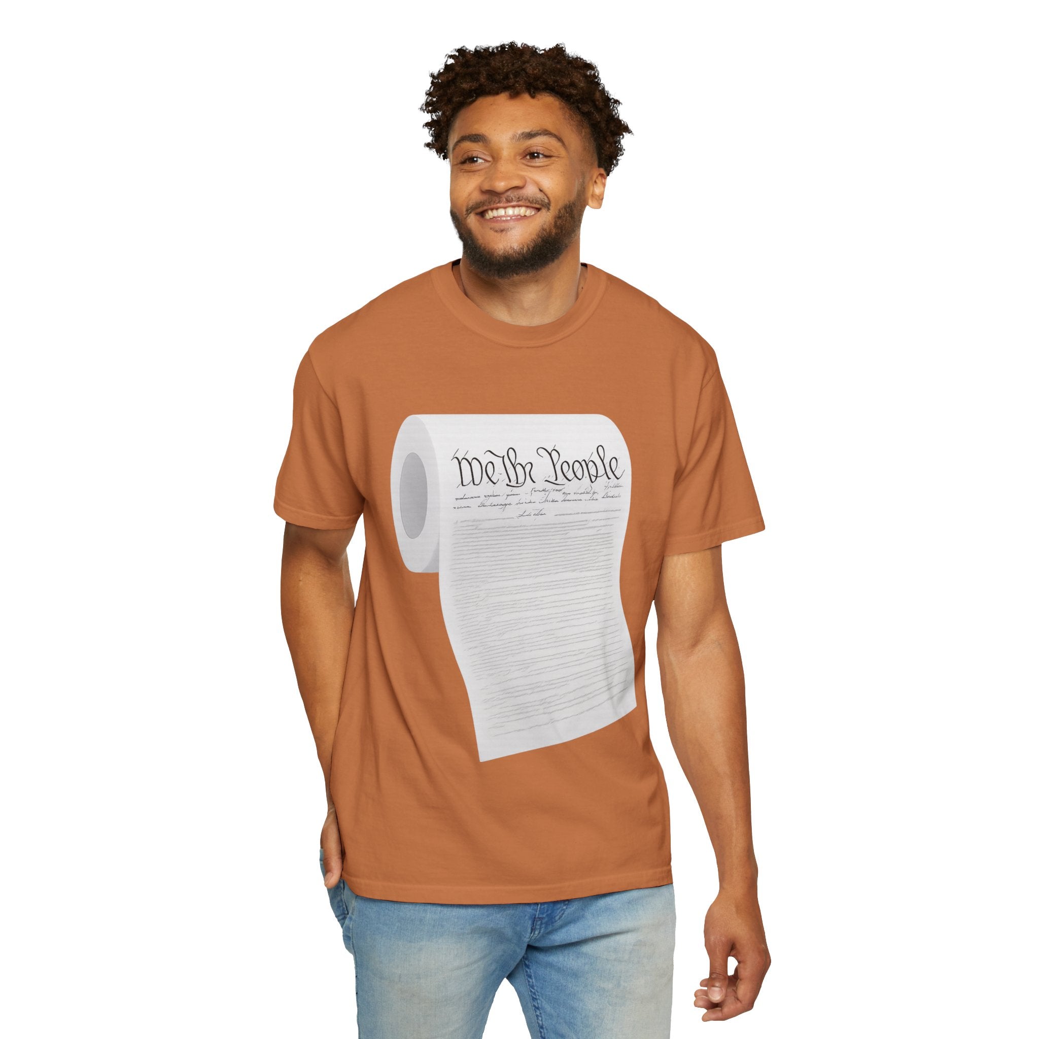 "Toilet Paper Constitution"  Unisex Garment-Dyed T-shirt